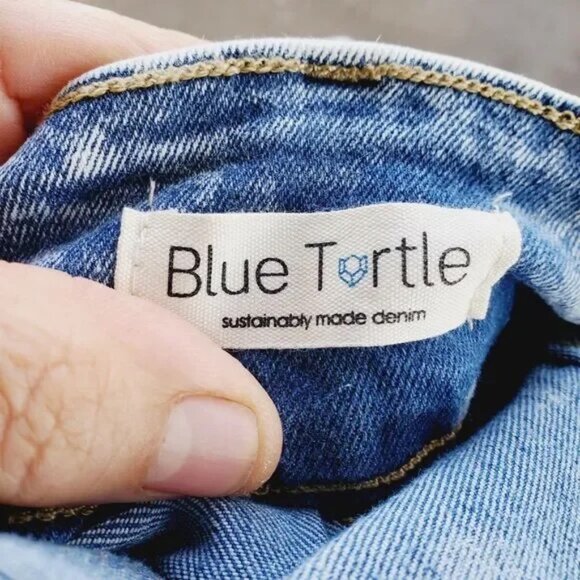 NWT Urban Outfitters BDG Denim Blue Turtle Exclusive Blue Cargo Wide Leg Jeans - Picture 11 of 11